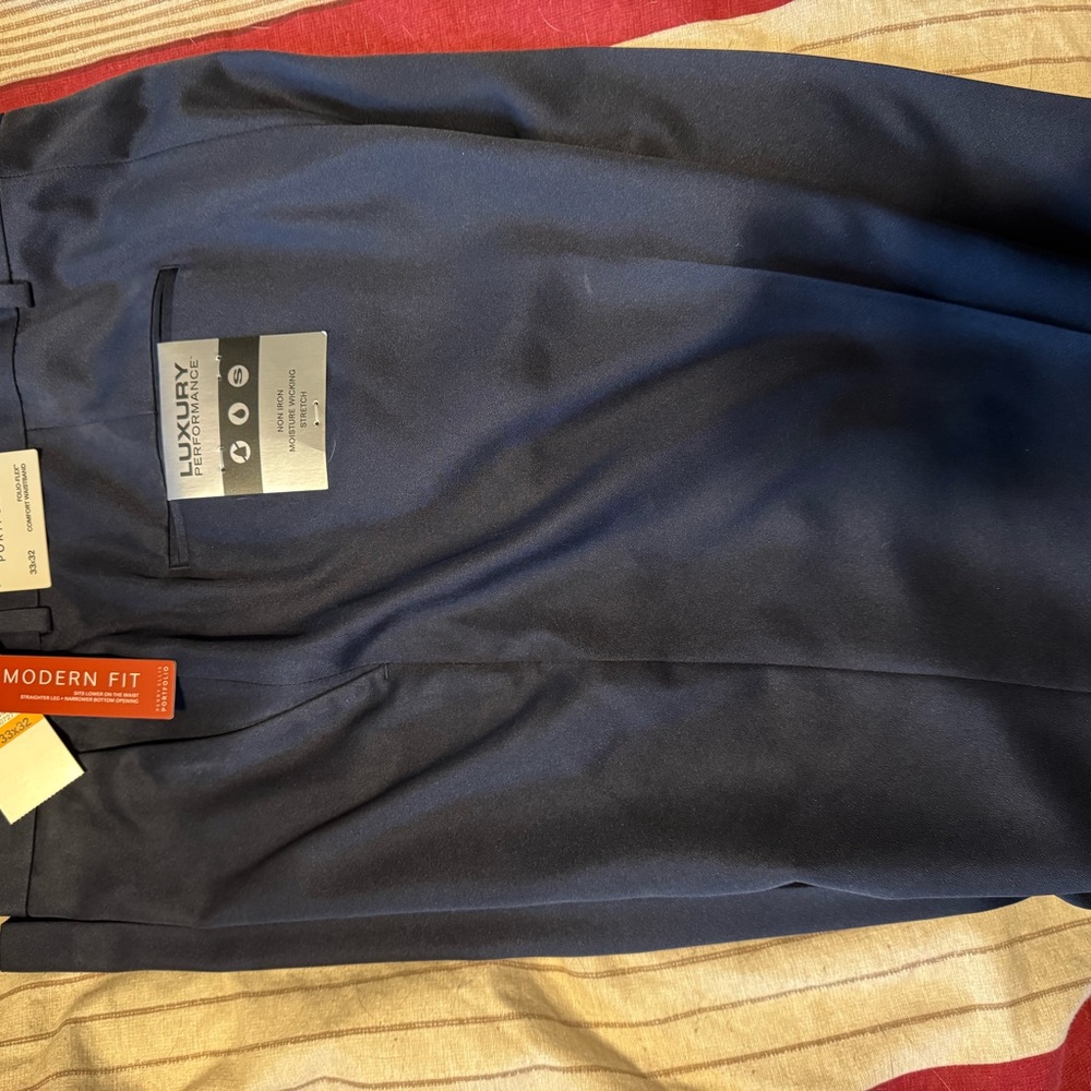 Perry Ellis Modern Fit Navy Dress Pants